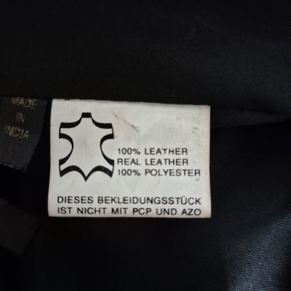 Black and Blue Leather Pants - Picture 11 of 16
